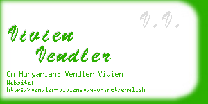 vivien vendler business card